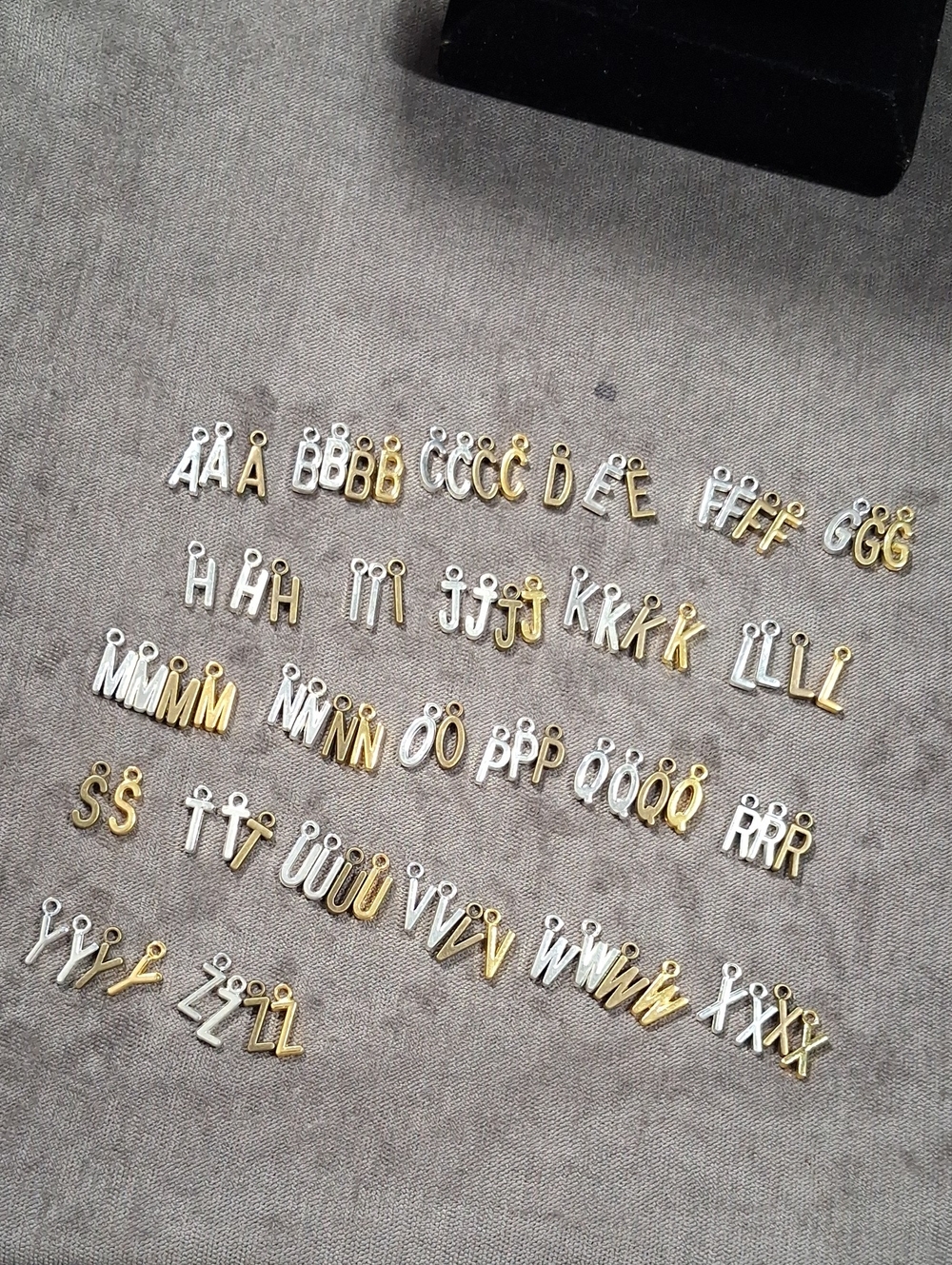 Silver, Antiqued Silver, Brass, Gold Toned Alphabet Jewellery Making Charms NEW